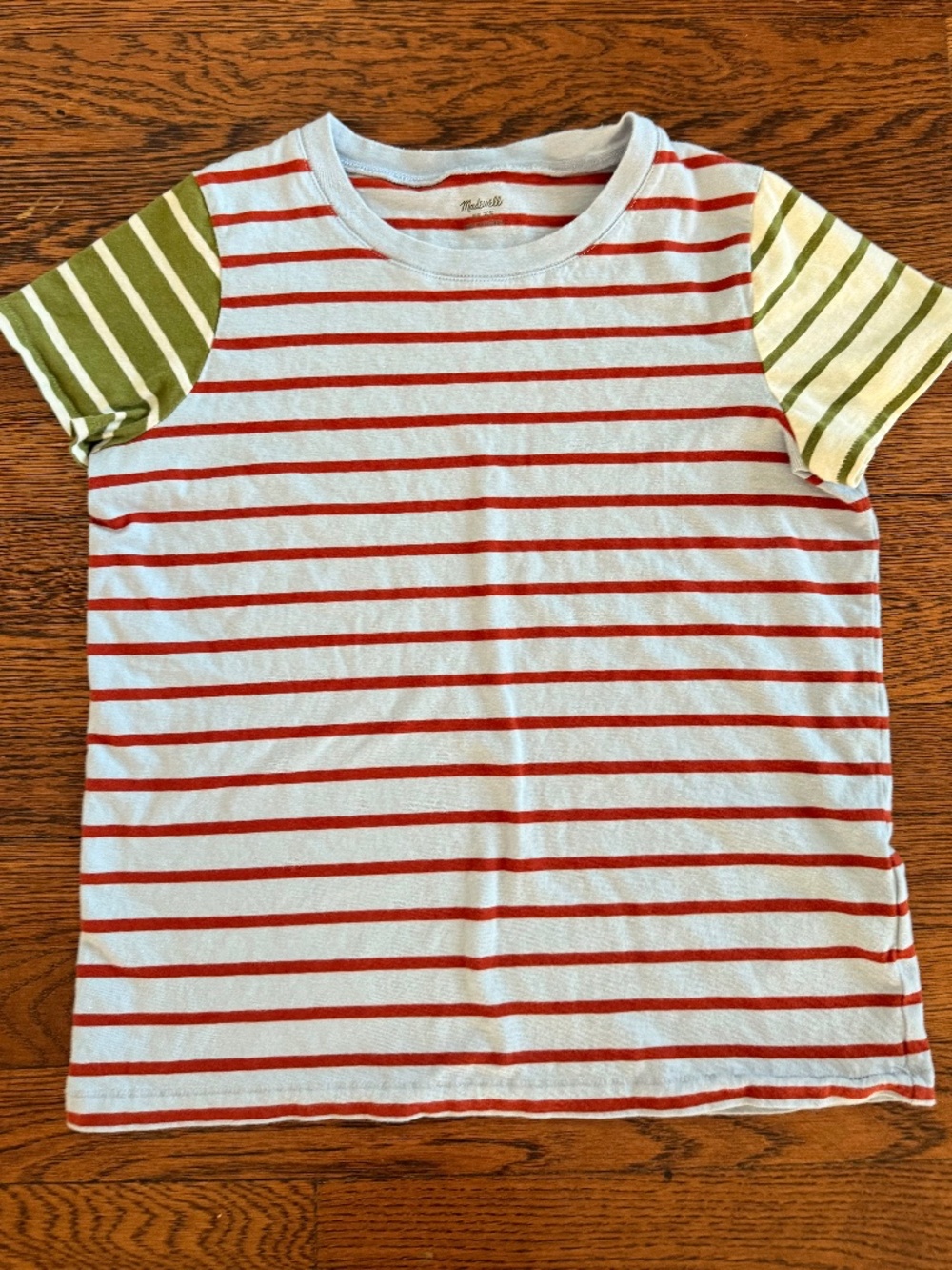 Madewell Northside Vintage T Shirt in Colorblock Stripe Size XS
